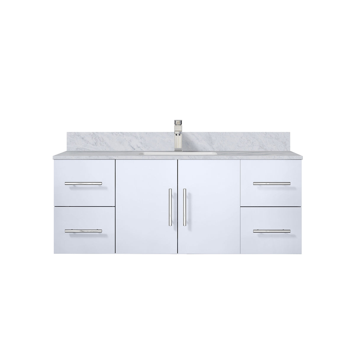 Lexora Geneva 48 in. Glossy White Single Sink Bath Vanity