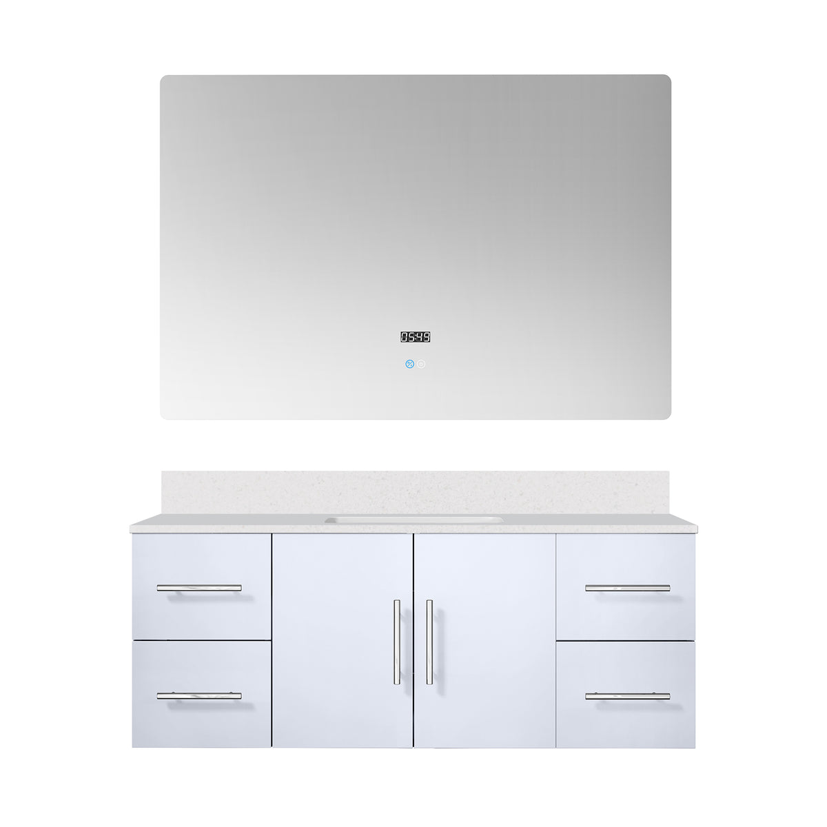 Lexora Geneva 48 in. Glossy White Single Sink Bath Vanity