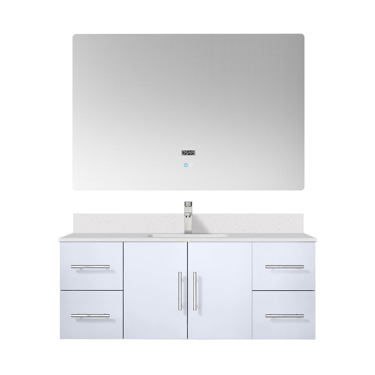 Lexora Geneva 48 in. Glossy White Single Sink Bath Vanity
