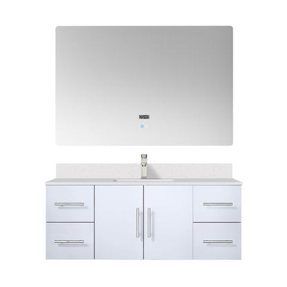 Lexora Geneva 48 in. Glossy White Single Sink Bath Vanity