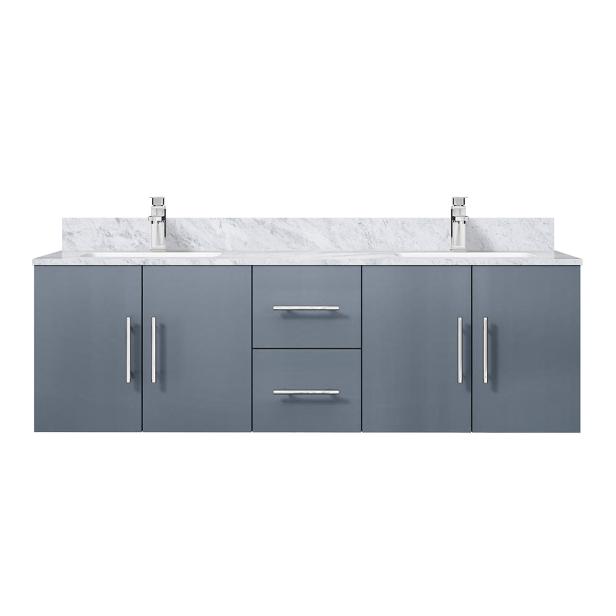 Lexora Geneva 60 in. Dark Grey Double Sink Bath Vanity