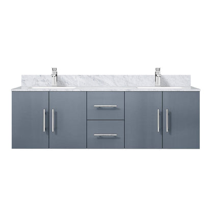 Lexora Geneva 60 in. Dark Grey Double Sink Bath Vanity