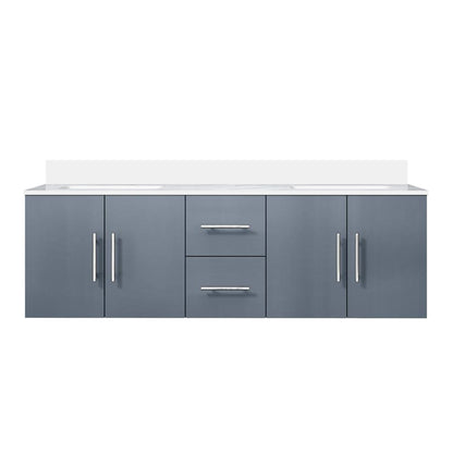 Lexora Geneva 60 in. Dark Grey Double Sink Bath Vanity