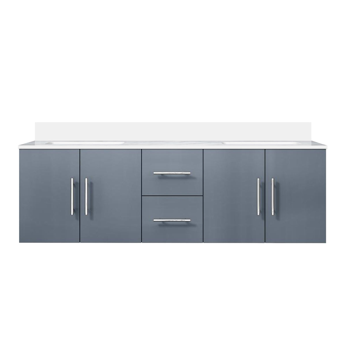 Lexora Geneva 60 in. Dark Grey Double Sink Bath Vanity