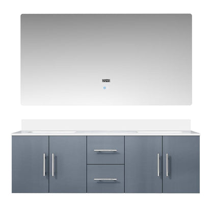 Lexora Geneva 60 in. Dark Grey Double Sink Bath Vanity