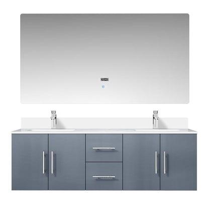 Lexora Geneva 60 in. Dark Grey Double Sink Bath Vanity