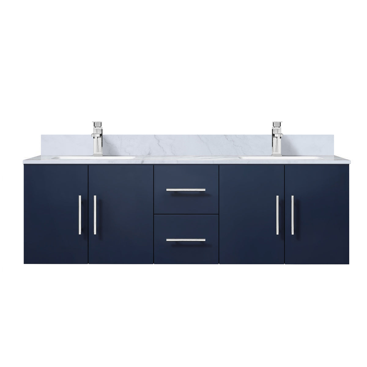 Lexora Geneva 60 in. Navy Blue Double Sink Bath Vanity