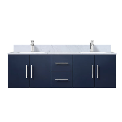 Lexora Geneva 60 in. Navy Blue Double Sink Bath Vanity