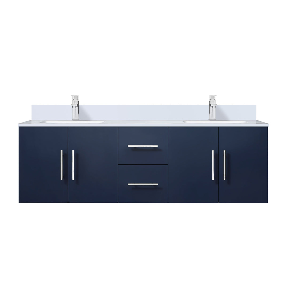 Lexora Geneva 60 in. Navy Blue Double Sink Bath Vanity
