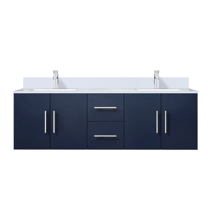 Lexora Geneva 60 in. Navy Blue Double Sink Bath Vanity