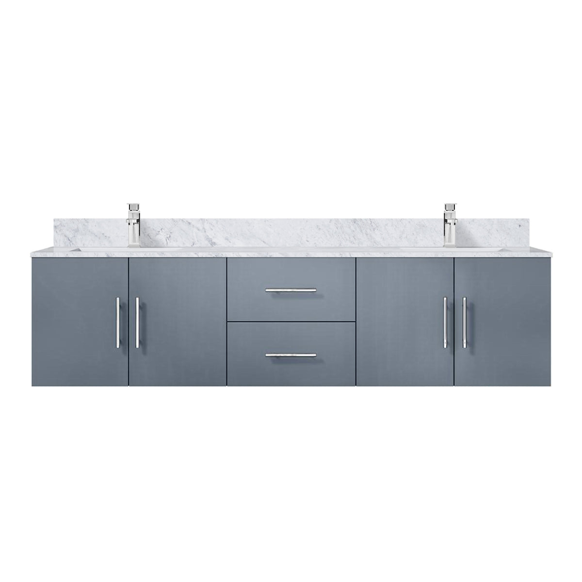 Lexora Geneva 72 in. Dark Grey Double Sink Bath Vanity