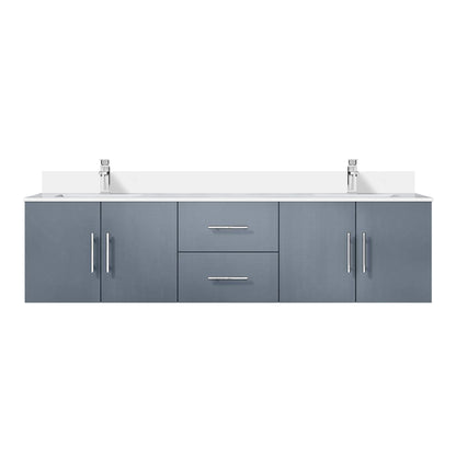 Lexora Geneva 72 in. Dark Grey Double Sink Bath Vanity