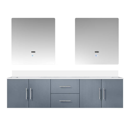 Lexora Geneva 72 in. Dark Grey Double Sink Bath Vanity