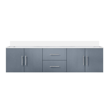 Lexora Geneva 72 in. Dark Grey Double Sink Bath Vanity