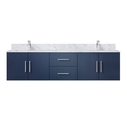 Lexora Geneva 72 in. Navy Blue Double Sink Bath Vanity
