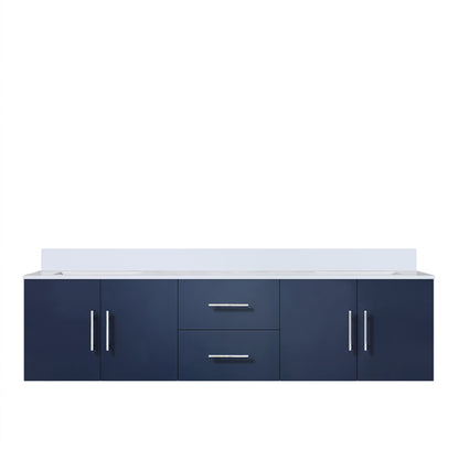 Lexora Geneva 72 in. Navy Blue Double Sink Bath Vanity