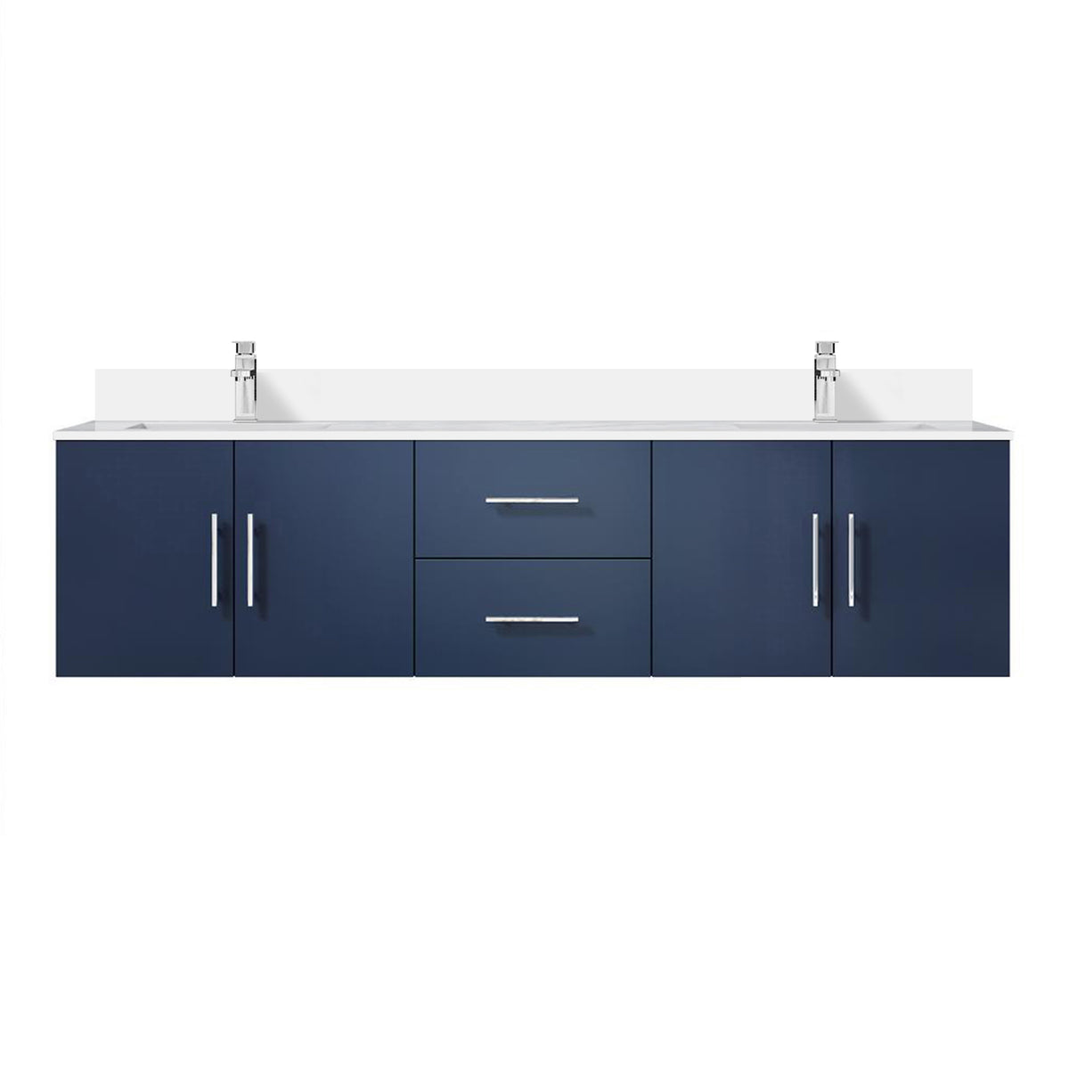 Lexora Geneva 72 in. Navy Blue Double Sink Bath Vanity