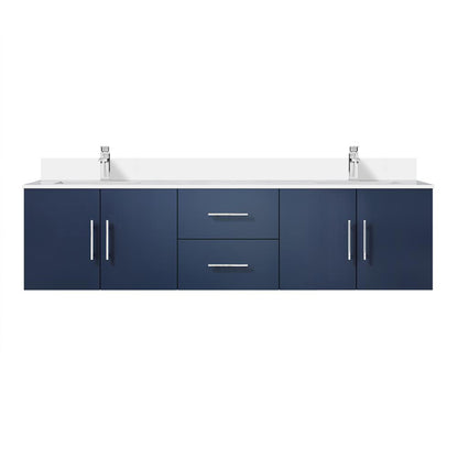 Lexora Geneva 72 in. Navy Blue Double Sink Bath Vanity