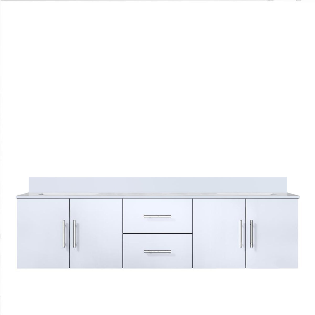 Lexora Geneva 72 in. Glossy White Double Sink Bath Vanity