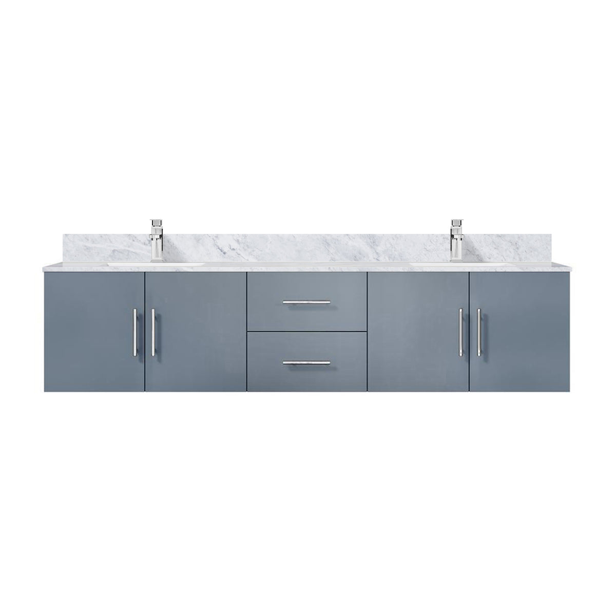 Lexora Geneva 80 in. Dark Grey Double Sink Bath Vanity