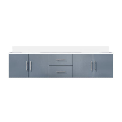 Lexora Geneva 80 in. Dark Grey Double Sink Bath Vanity