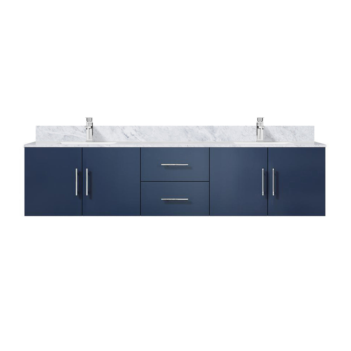 Lexora Geneva 80 in. Navy Blue Double Sink Bath Vanity