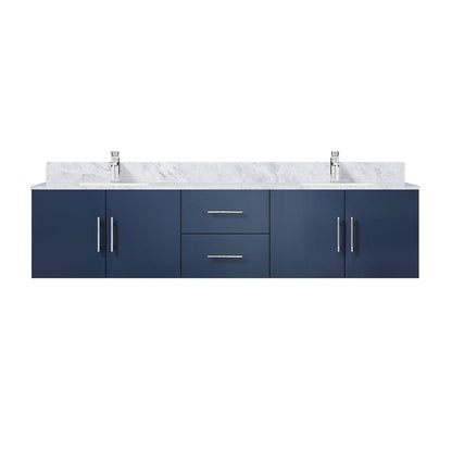 Lexora Geneva 80 in. Navy Blue Double Sink Bath Vanity
