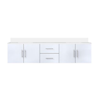Lexora Geneva 80 in. Glossy White Double Sink Bath Vanity