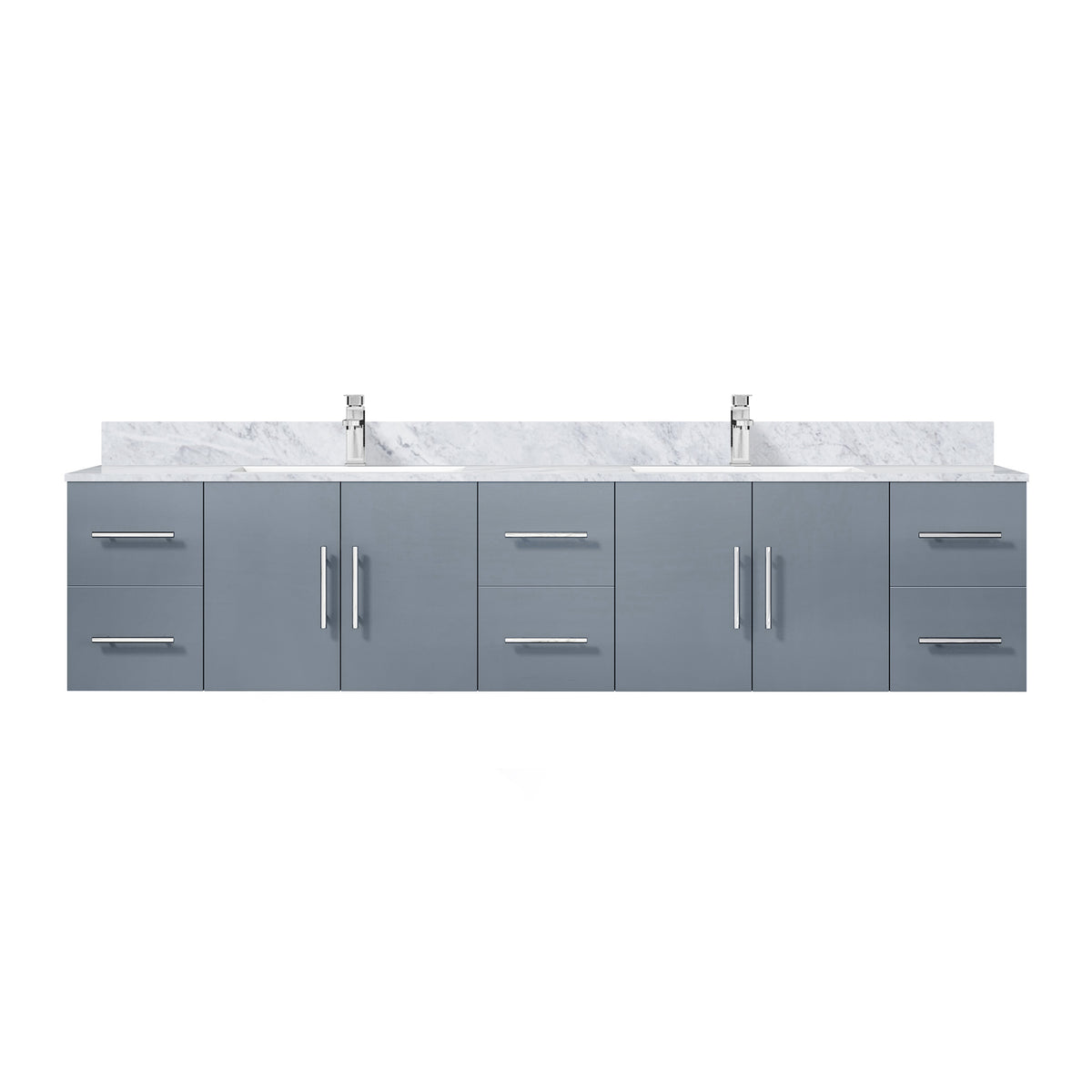 Lexora Geneva 84 in. Dark Grey Double Sink Bath Vanity
