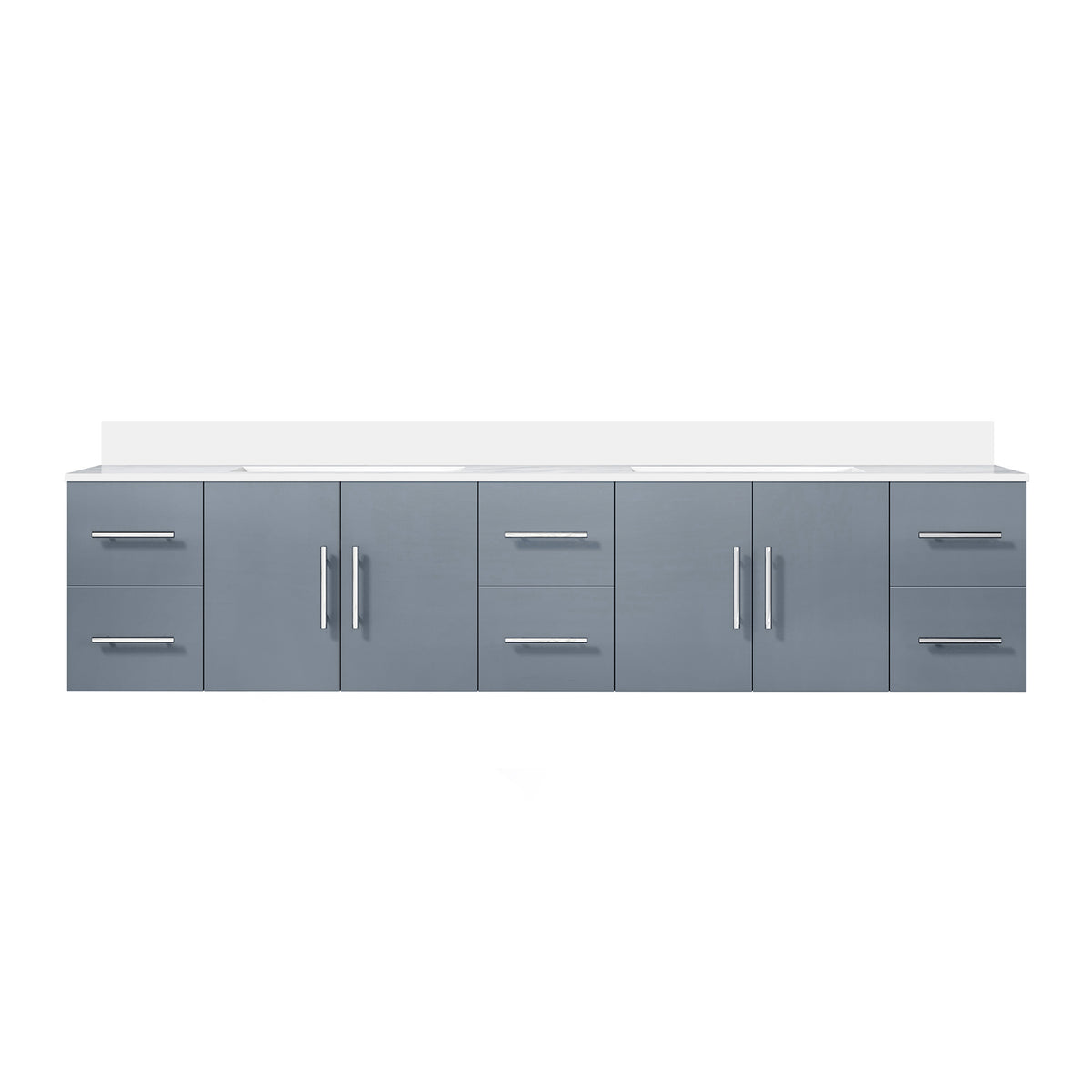 Lexora Geneva 84 in. Dark Grey Double Sink Bath Vanity