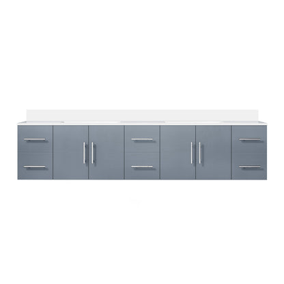 Lexora Geneva 84 in. Dark Grey Double Sink Bath Vanity