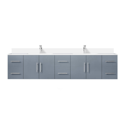 Lexora Geneva 84 in. Dark Grey Double Sink Bath Vanity
