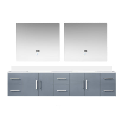 Lexora Geneva 84 in. Dark Grey Double Sink Bath Vanity