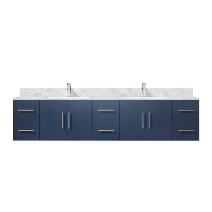 Lexora Geneva 84 in. Navy Blue Double Sink Bath Vanity