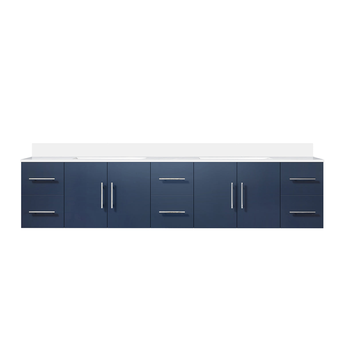 Lexora Geneva 84 in. Navy Blue Double Sink Bath Vanity