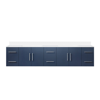 Lexora Geneva 84 in. Navy Blue Double Sink Bath Vanity
