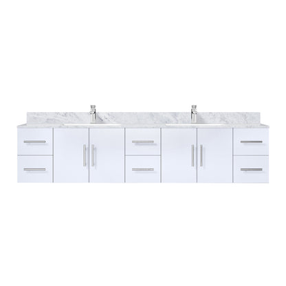 Lexora Geneva 84 in. Glossy White Double Sink Bath Vanity