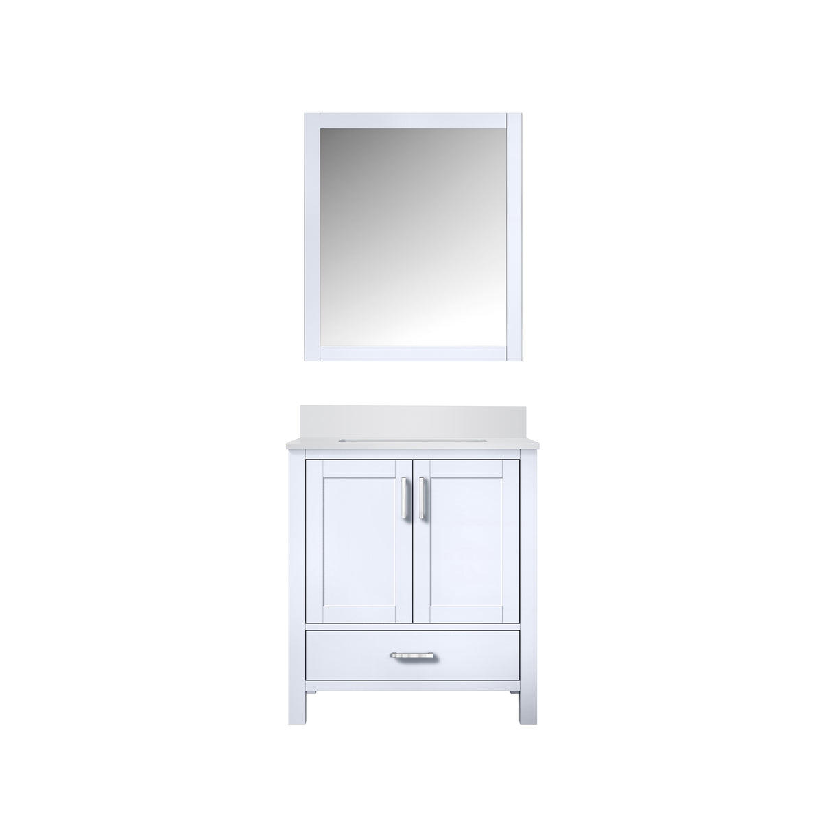 Lexora Jacques 30 in. White Single Sink Bath Vanity