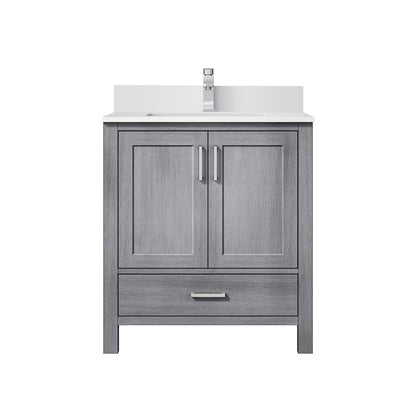 Lexora Jacques 30 in. Distressed Grey Single Sink Bath Vanity