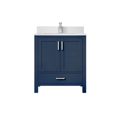 Lexora Jacques 30 in. Navy Blue Single Sink Bath Vanity