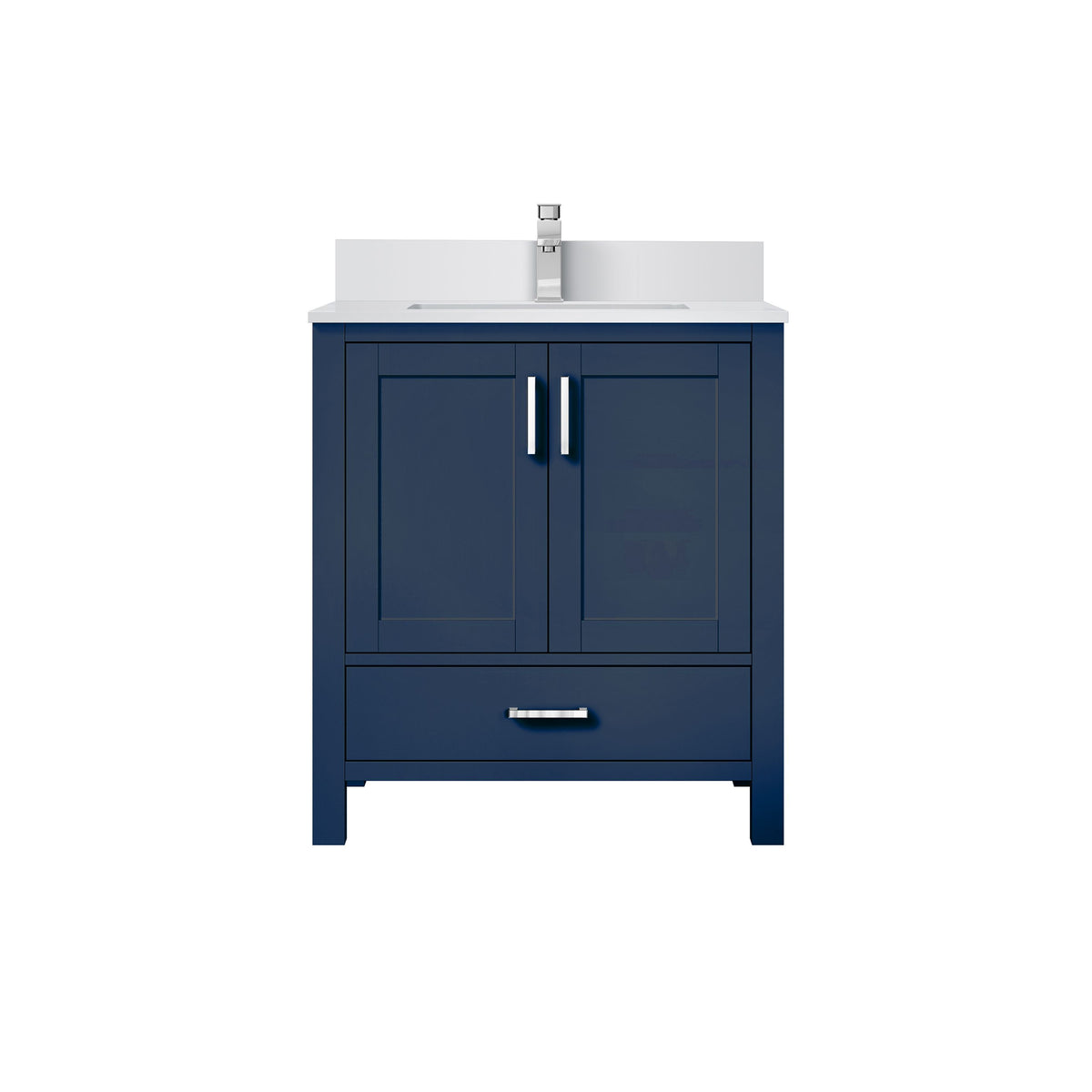 Lexora Jacques 30 in. Navy Blue Single Sink Bath Vanity