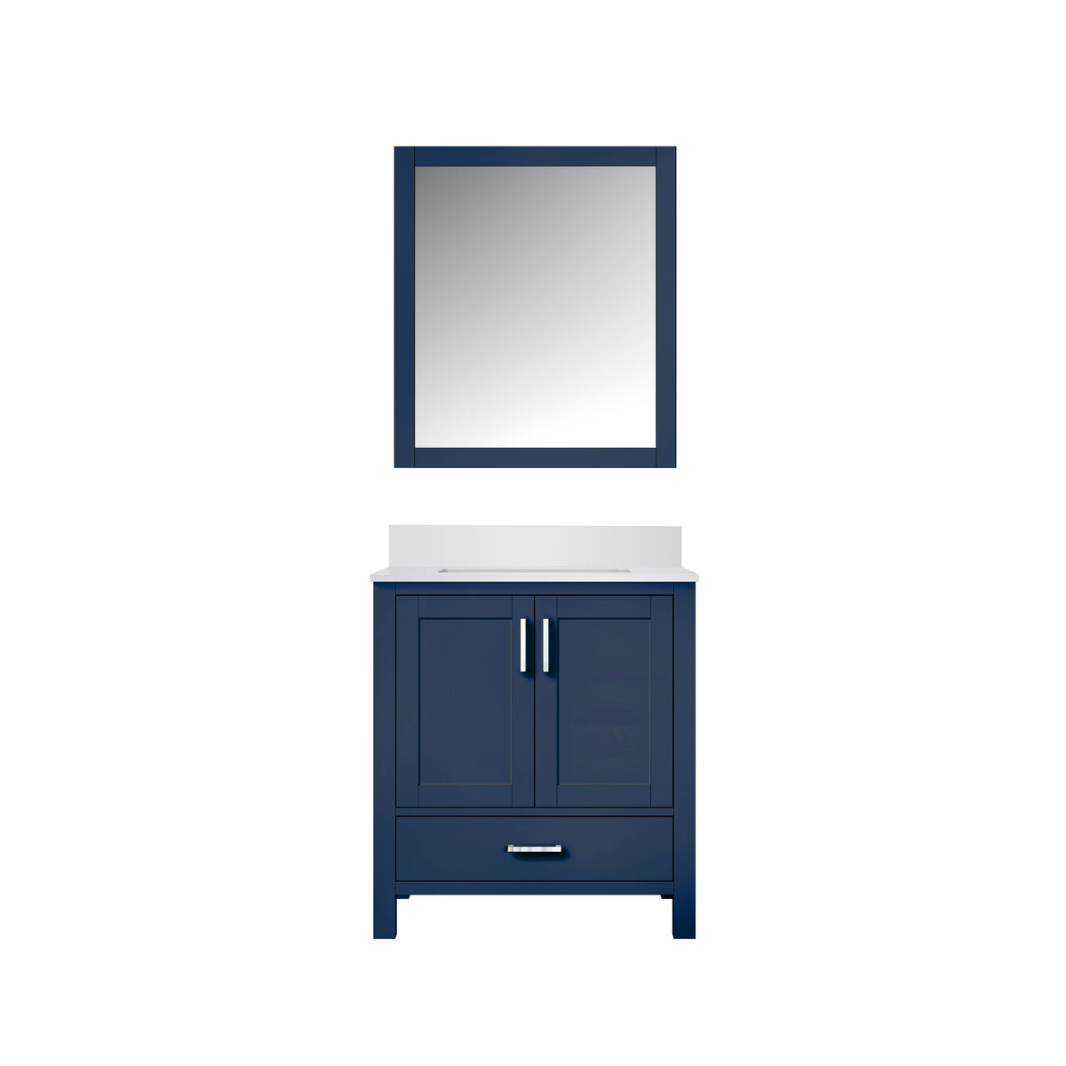 Lexora Jacques 30 in. Navy Blue Single Sink Bath Vanity