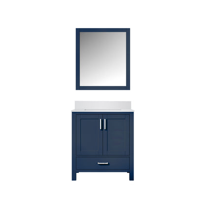 Lexora Jacques 30 in. Navy Blue Single Sink Bath Vanity