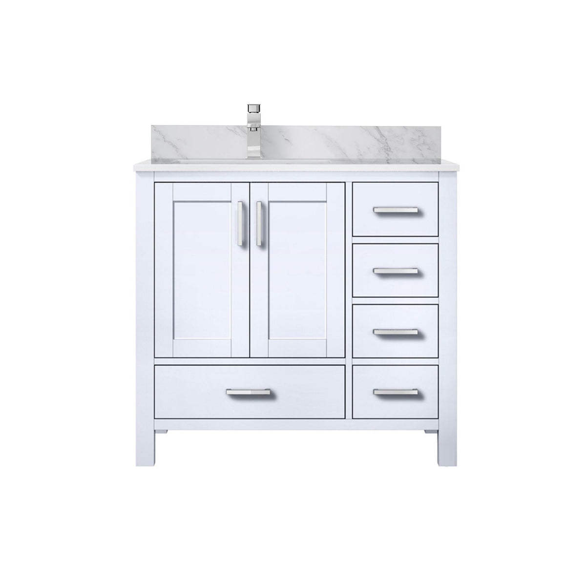 Lexora Jacques 36 in. White Single Sink Bath Vanity