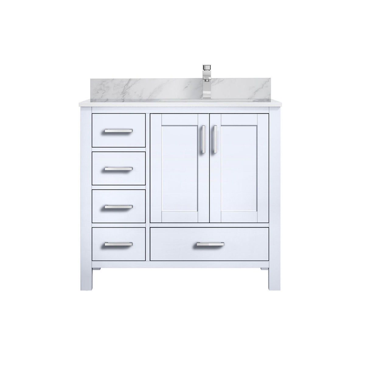 Lexora Jacques 36 in. White Single Sink Bath Vanity