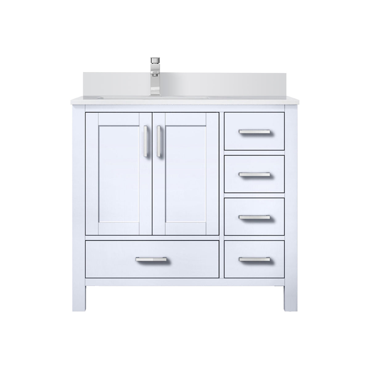 Lexora Jacques 36 in. White Single Sink Bath Vanity