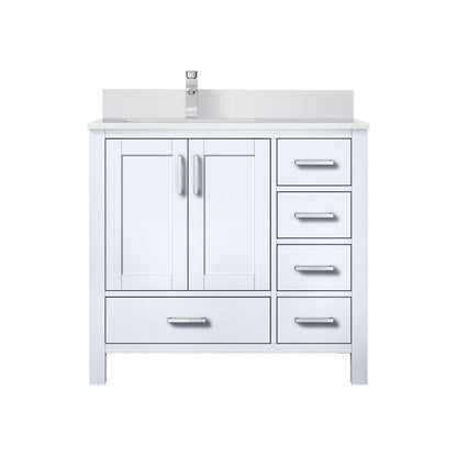 Lexora Jacques 36 in. White Single Sink Bath Vanity
