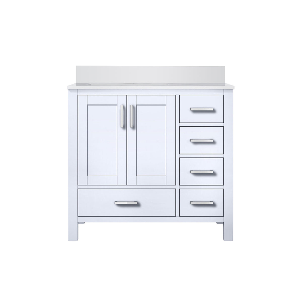 Lexora Jacques 36 in. White Single Sink Bath Vanity