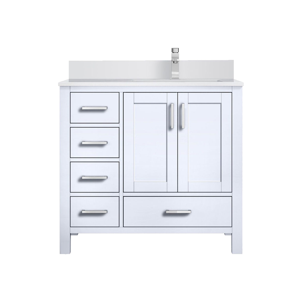 Lexora Jacques 36 in. White Single Sink Bath Vanity