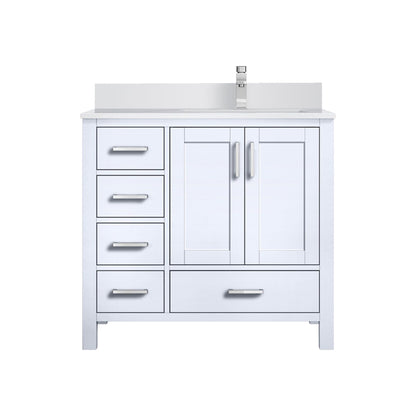 Lexora Jacques 36 in. White Single Sink Bath Vanity